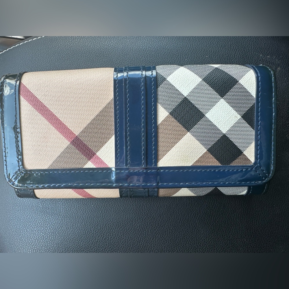 Burberry Wallet with Blue Details